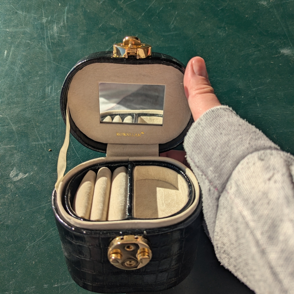 Rowallan Black and Gold Cosmetic Case
